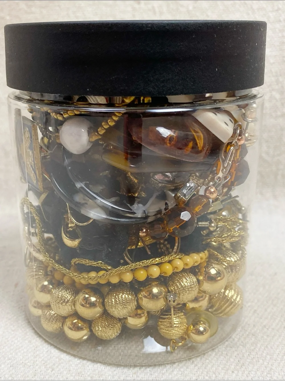 Gold-Tone Jewelry jar Mystery Mix